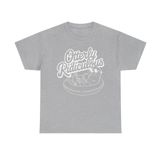 Otterly Ridiculous - White T-Shirt — Cute Otter Pool Graphic Tee