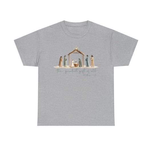 The Greatest Gift of All T-Shirt | Christmas Nativity Tee