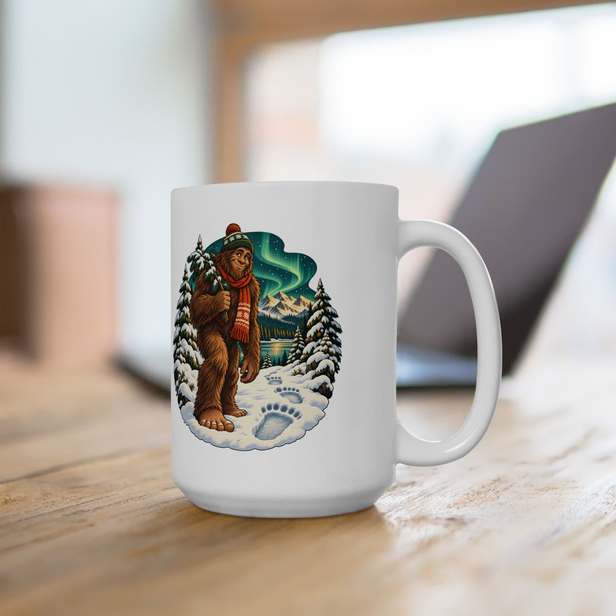 Bigfoot Snow Day Sasquatch Mug