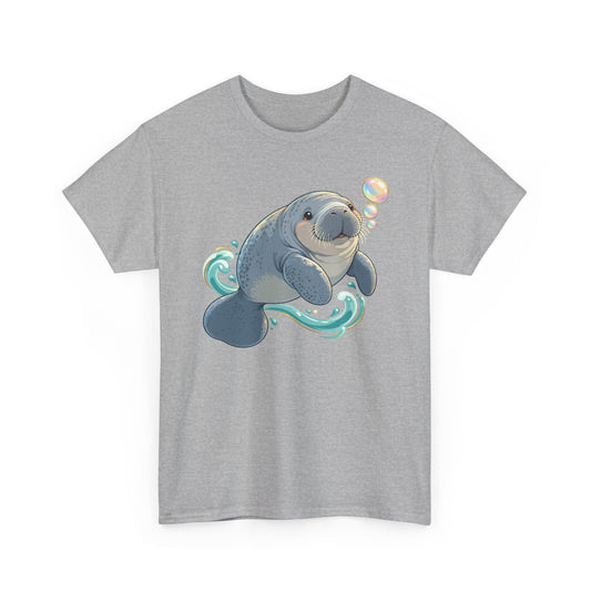 Chubby Mermaid Bubble Wishes Manatee T-Shirt