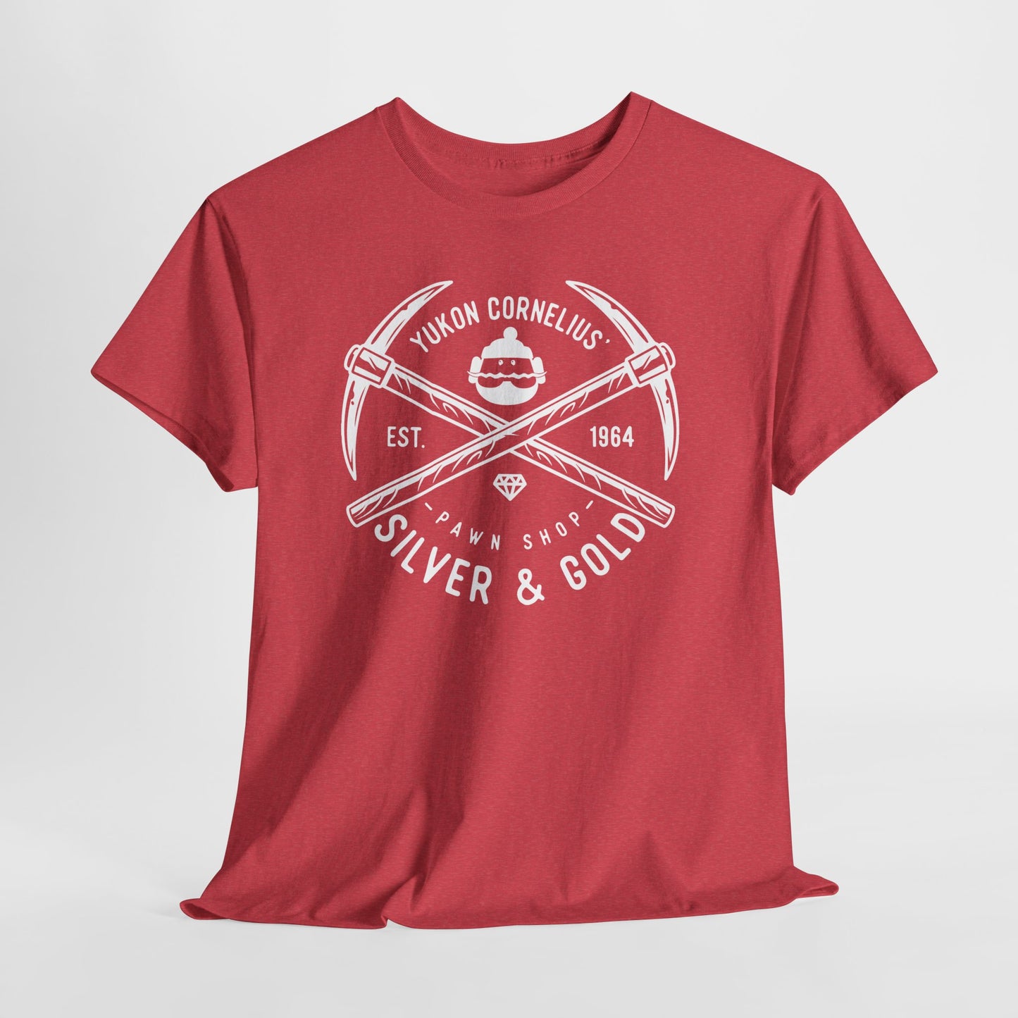 Silver & Gold Mining Graphic Tee — Yukon Pickaxe Logo Shirt