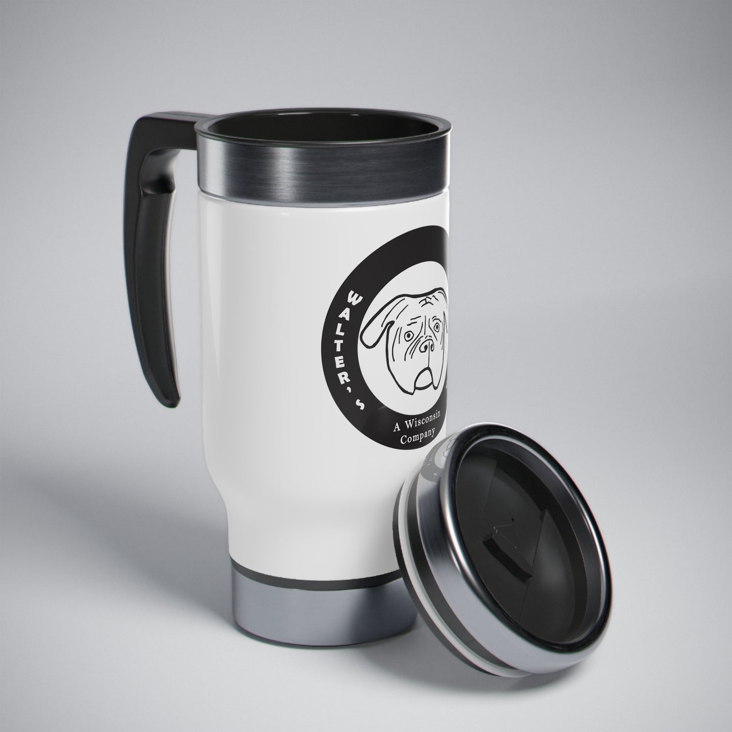 Walter's Stainless Steel Travel Mug with Handle, 14oz