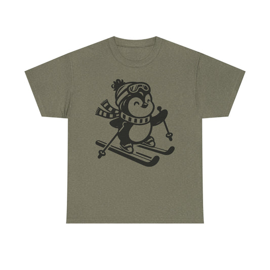 Skiing Penguin T-Shirt β Cute Winter Ski Tee