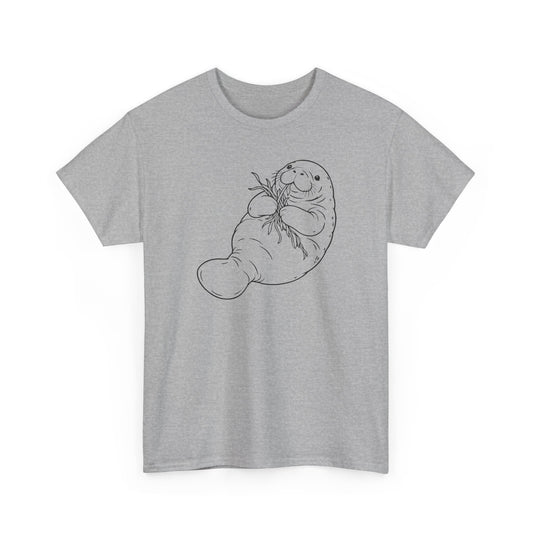 Chubby Mermaid Seagrass Snacker Manatee T-Shirt