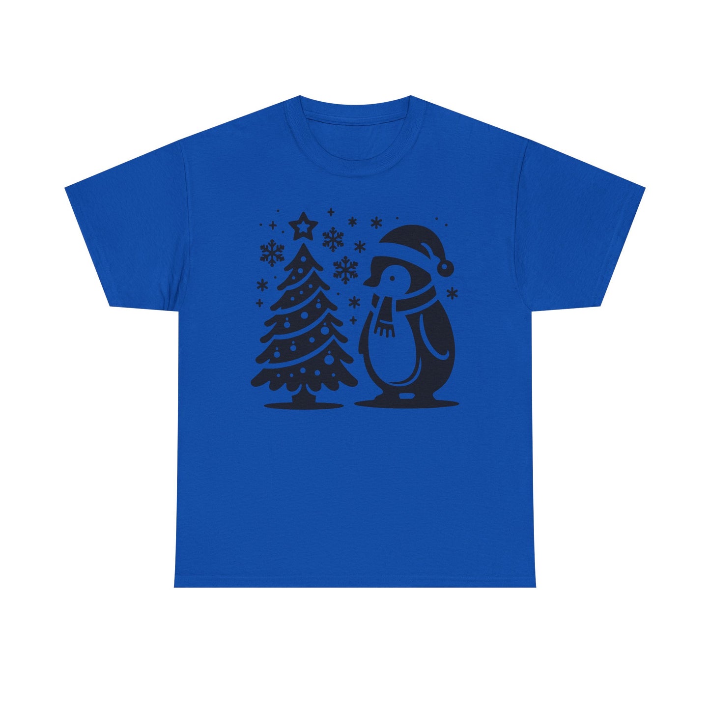 Penguin Christmas T‑Shirt — Cute Holiday Tree & Snowflake Tee
