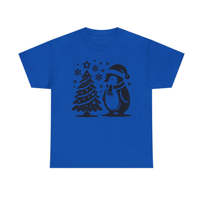 Penguin Christmas T‑Shirt — Cute Holiday Tree & Snowflake Tee