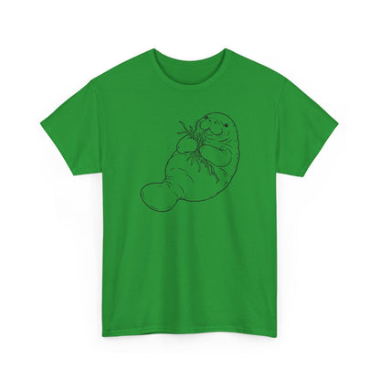 Chubby Mermaid Seagrass Snacker Manatee T-Shirt