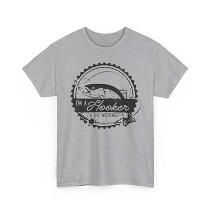Fishing T-Shirt — "I'm a Hooker on the Weekends" Vintage Angler Tee