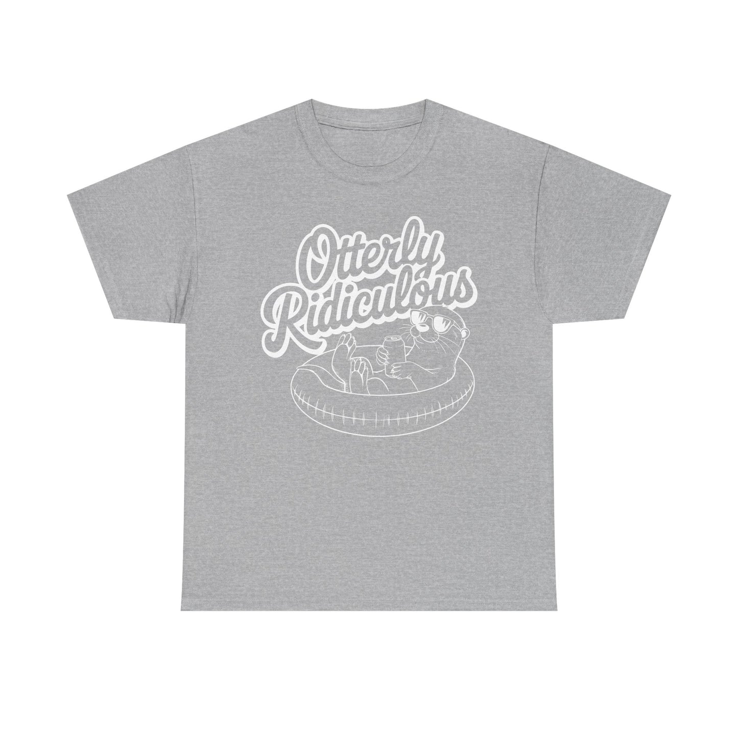 Otterly Ridiculous - White T-Shirt — Cute Otter Pool Graphic Tee