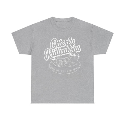 Otterly Ridiculous - White T-Shirt — Cute Otter Pool Graphic Tee