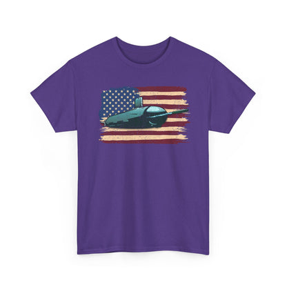 Vintage Submarine American Flag T-Shirt