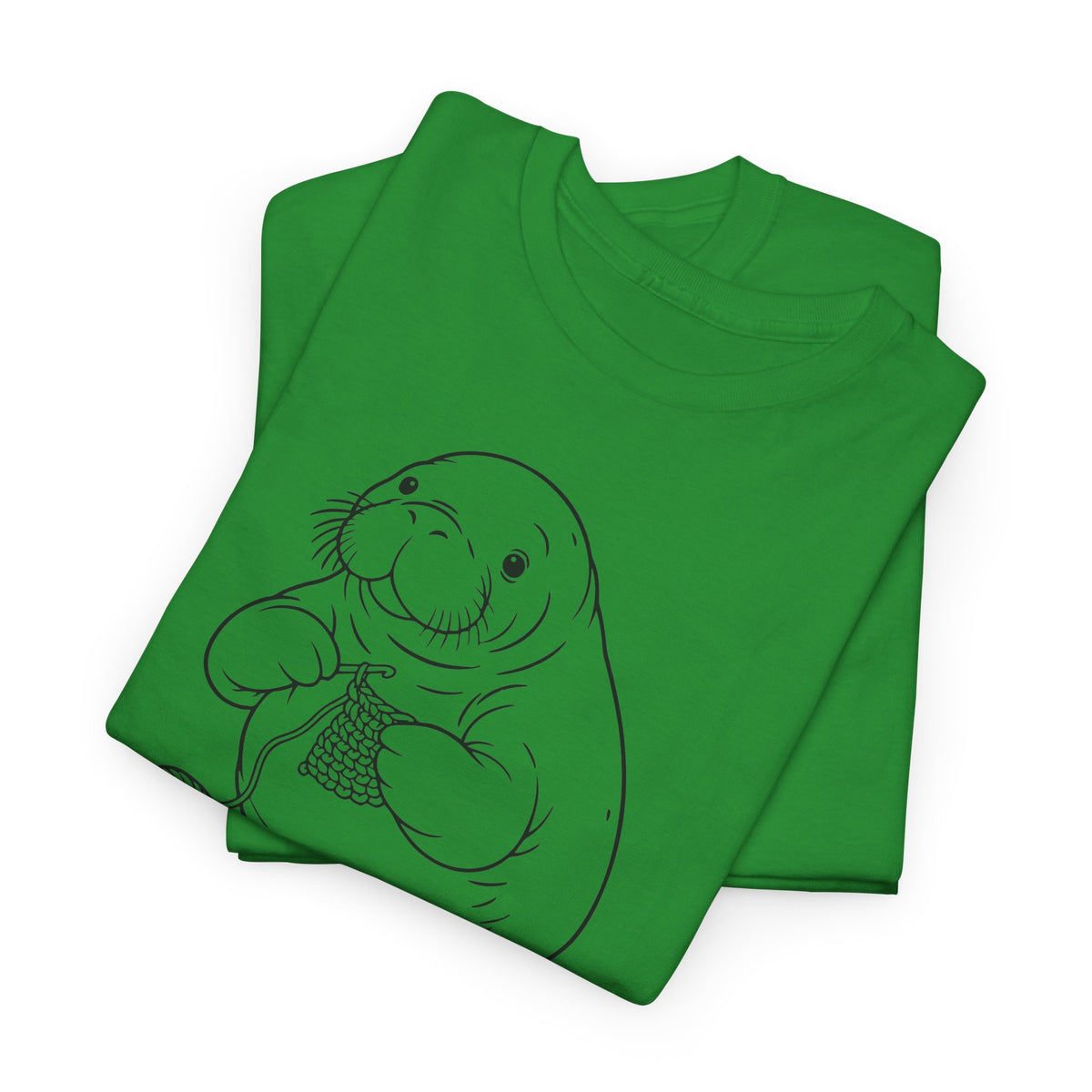Chubby Mermaid Coastal Crochet Manatee T-Shirt