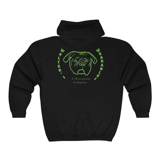 Green Face - Full Zip Hooded Sweatshirt