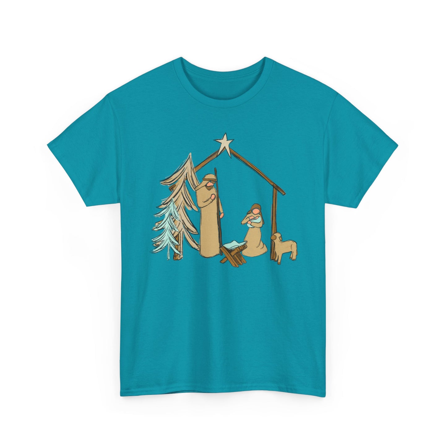 Nativity Llama Christmas Tee — Cute Holiday Nativity Alpaca Shirt
