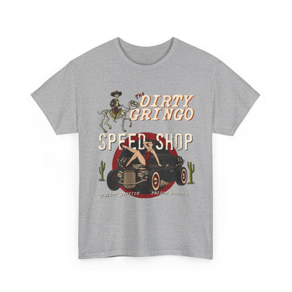 Dirty Gringo Speed Shop T-Shirt — Retro Hot Rod Garage Tee