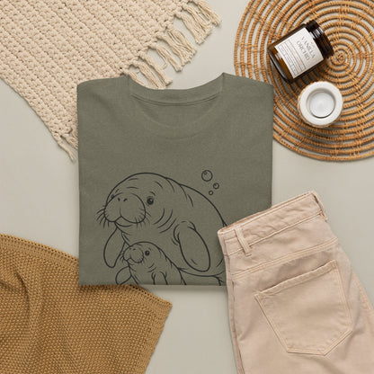 Chubby Mermaid Little Lagoon Family Manatee T-Shirt