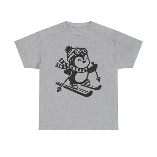 Skiing Penguin T-Shirt – Cute Winter Ski Tee