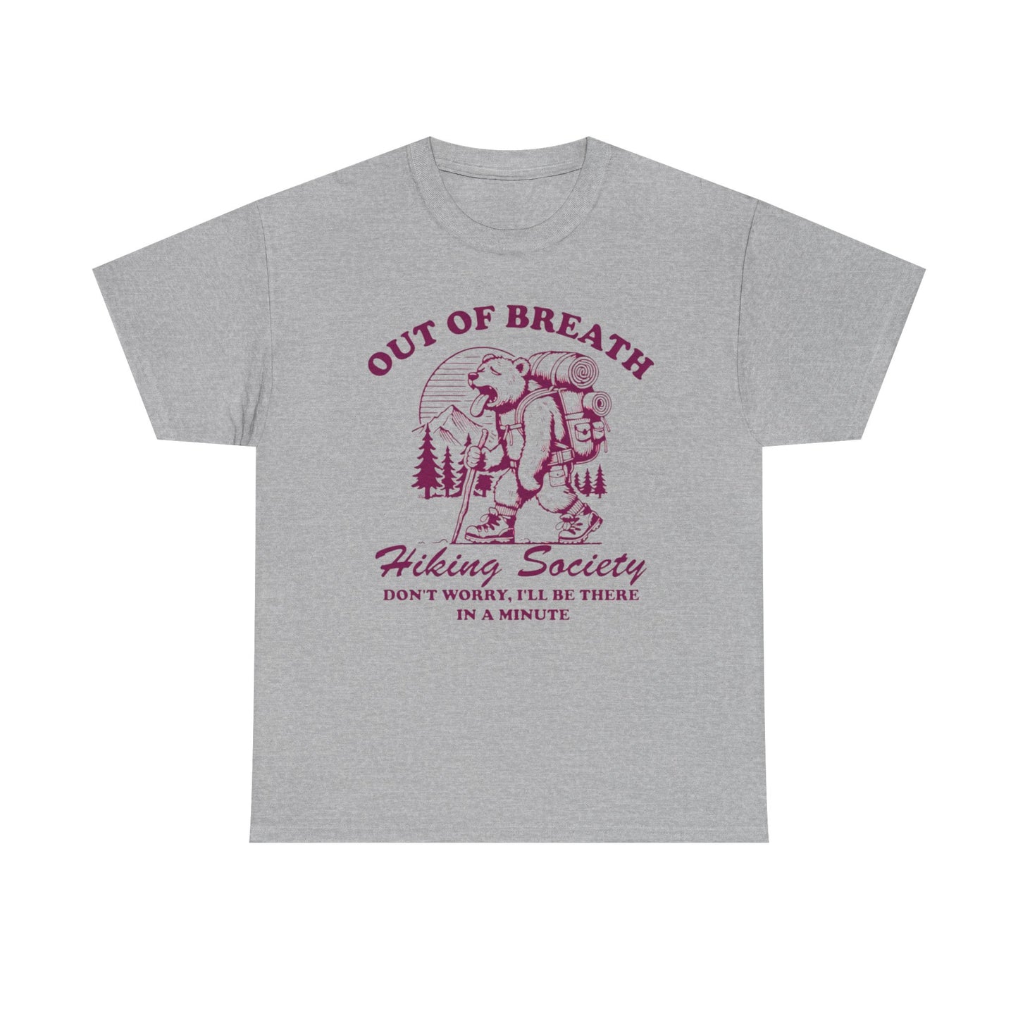 Hiking Tee — "Out of Breath" Hiking Society Graphic Shirt
