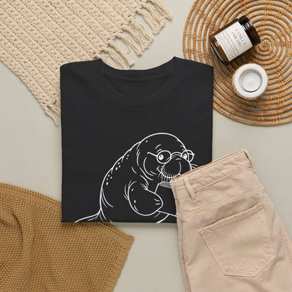 Chubby Mermaid Bookworm Buoyancy Manatee T-Shirt