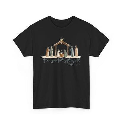 The Greatest Gift of All T-Shirt | Christmas Nativity Tee