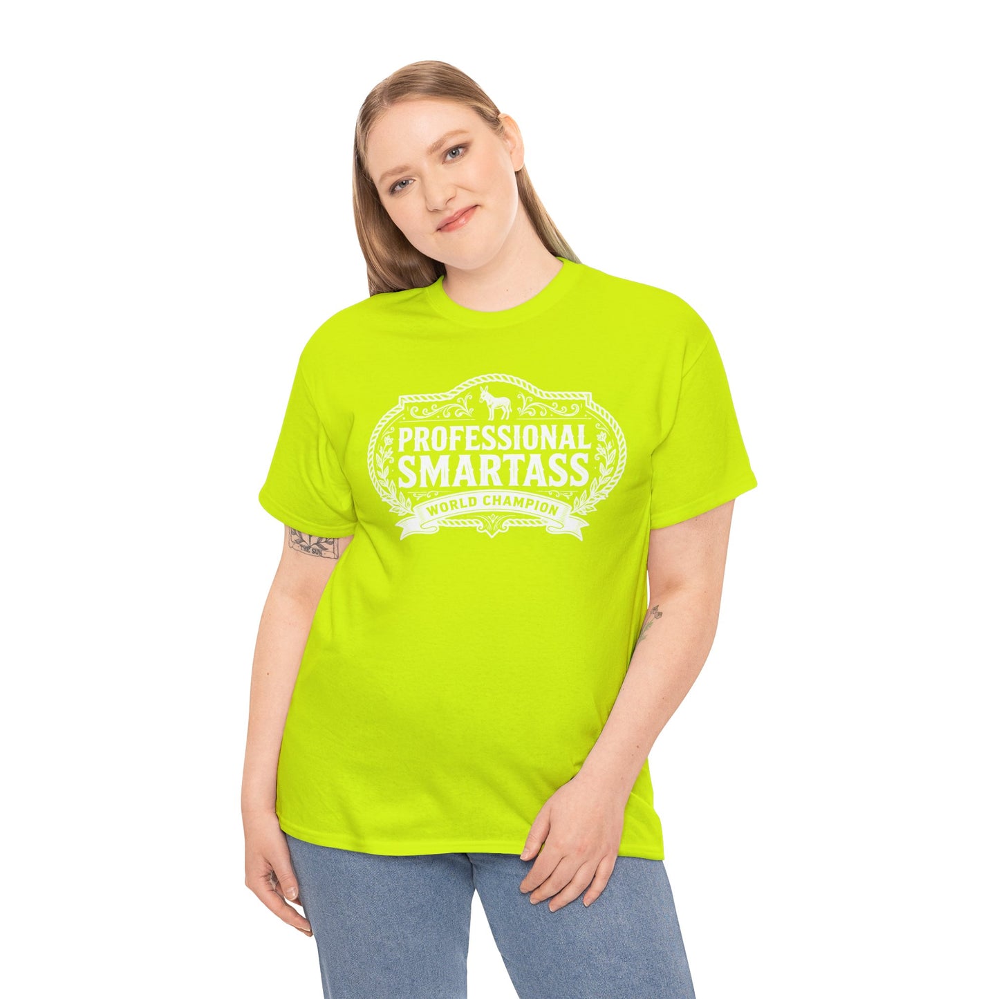 Professional Smartass Tee white - 'Professional Smartass World Champion' Funny Graphic T-Shirt