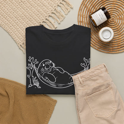 Chubby Mermaid Hammock Holiday Manatee T-Shirt