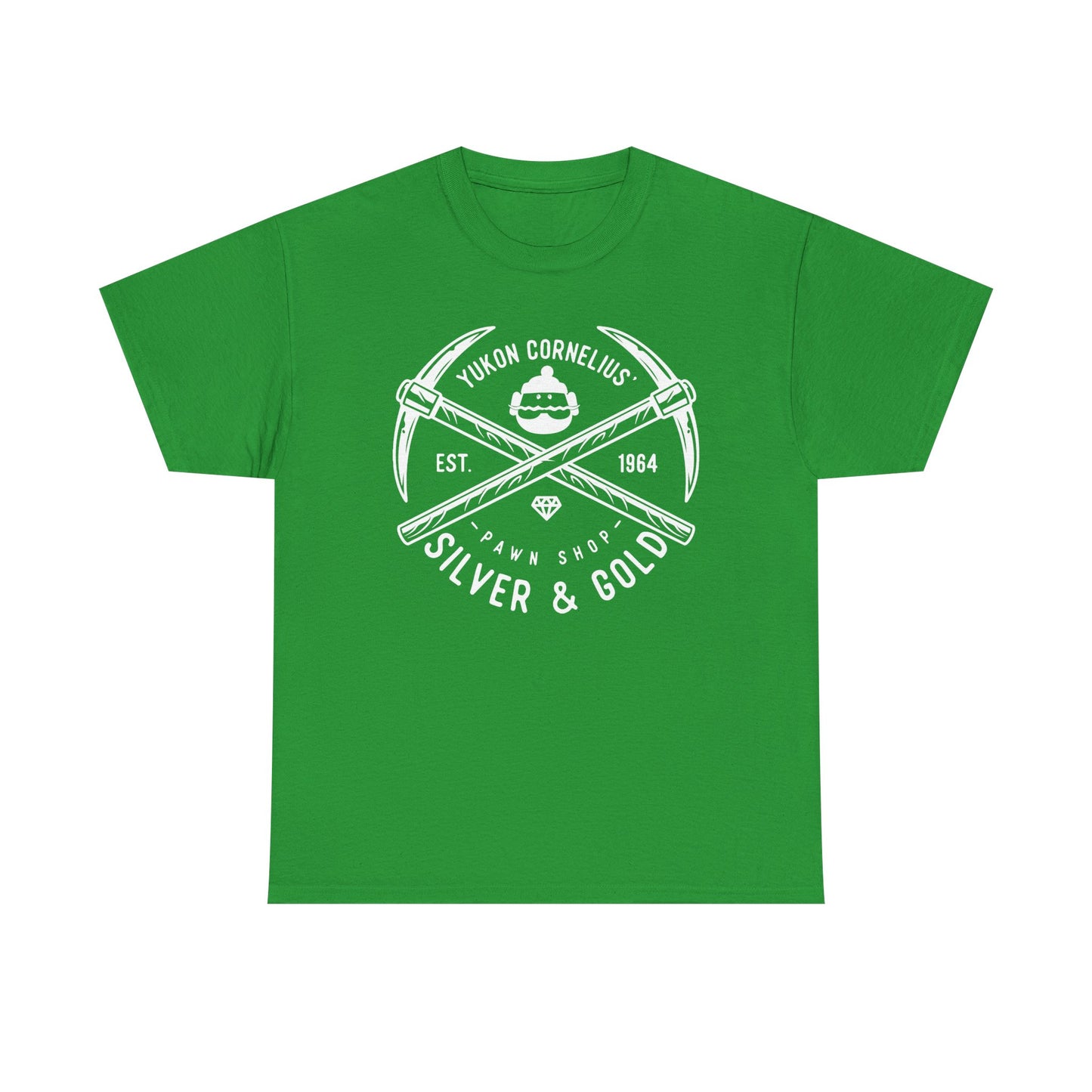 Silver & Gold Mining Graphic Tee — Yukon Pickaxe Logo Shirt