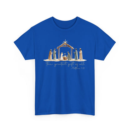 The Greatest Gift of All T-Shirt | Christmas Nativity Tee
