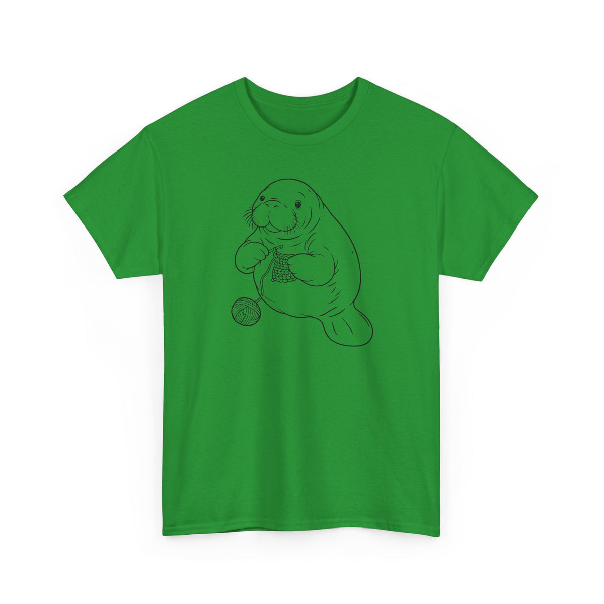 Chubby Mermaid Coastal Crochet Manatee T-Shirt
