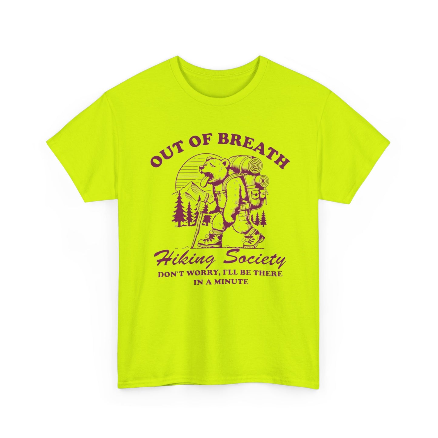 Hiking Tee — "Out of Breath" Hiking Society Graphic Shirt