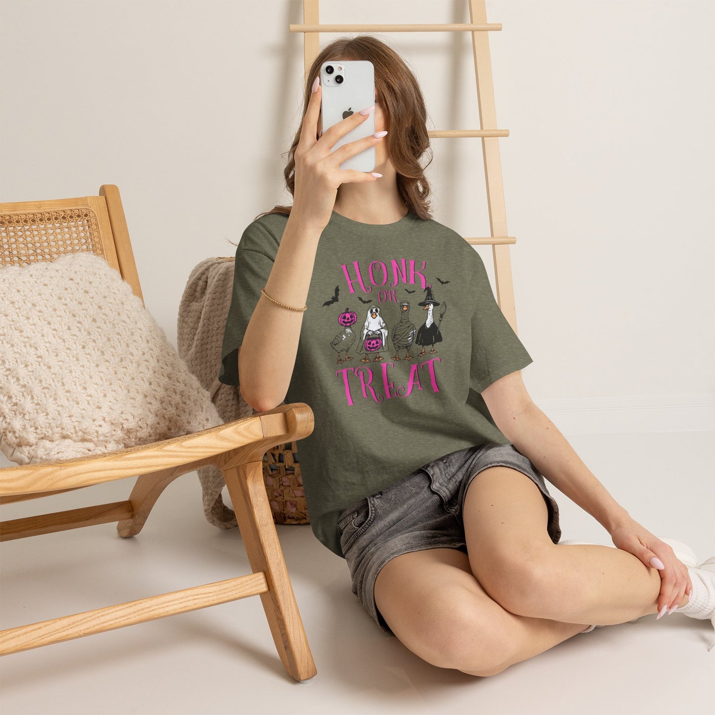 Honk or Treat Halloween Tee — Cute Costumed Dogs & Pink Lettering