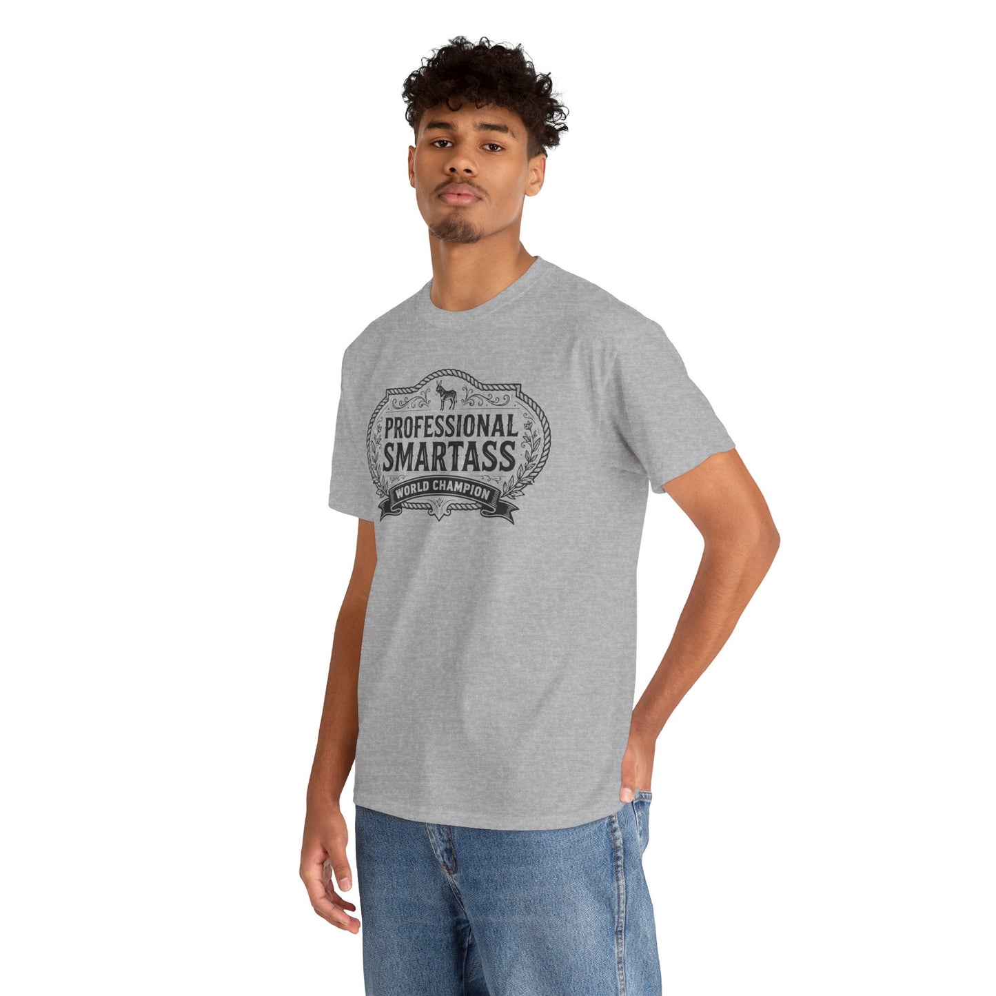 Professional Smartass Tee - 'Professional Smartass World Champion' Funny Graphic T-Shirt