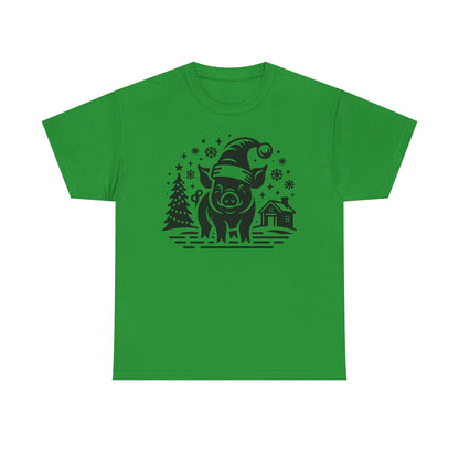 Christmas Pig T‑Shirt — Festive Santa Pig Holiday Tee