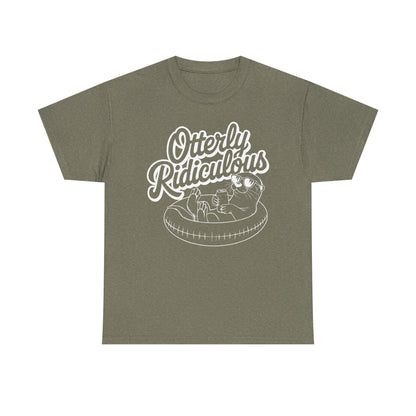 Otterly Ridiculous - White T-Shirt — Cute Otter Pool Graphic Tee