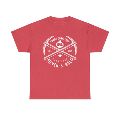 Silver & Gold Mining Graphic Tee — Yukon Pickaxe Logo Shirt