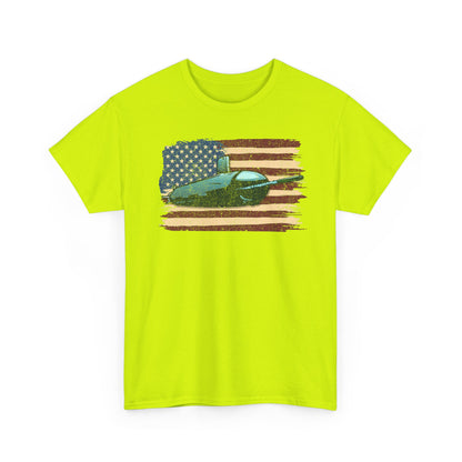 Vintage Submarine American Flag T-Shirt