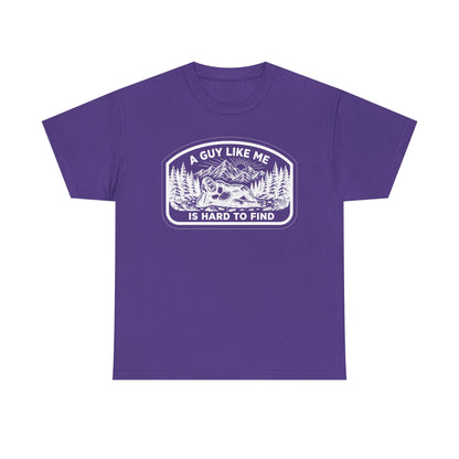 A Guy Like Me Is Hard to Find T-Shirt — Vintage Outdoors Fishing Tee -White