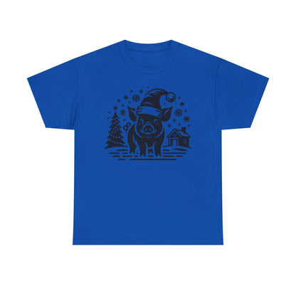 Christmas Pig T‑Shirt — Festive Santa Pig Holiday Tee