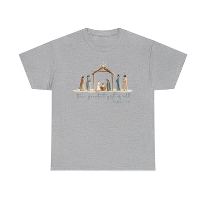 The Greatest Gift of All T-Shirt | Christmas Nativity Tee
