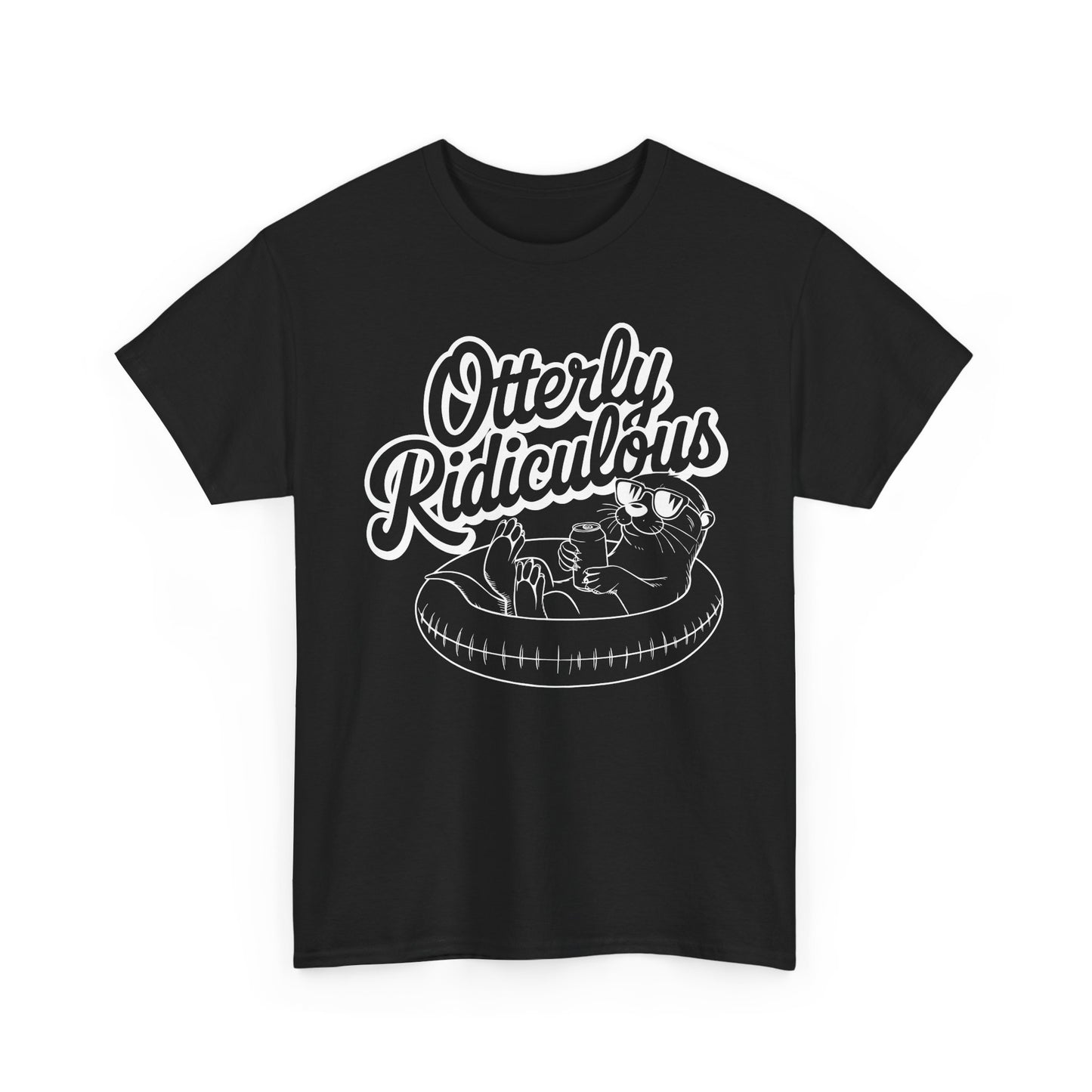 Otterly Ridiculous - White T-Shirt — Cute Otter Pool Graphic Tee