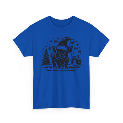 Christmas Pig T-Shirt | Festive Santa Pig Graphic Tee
