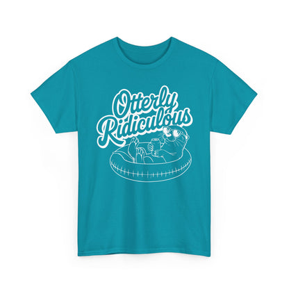 Otterly Ridiculous - White T-Shirt — Cute Otter Pool Graphic Tee