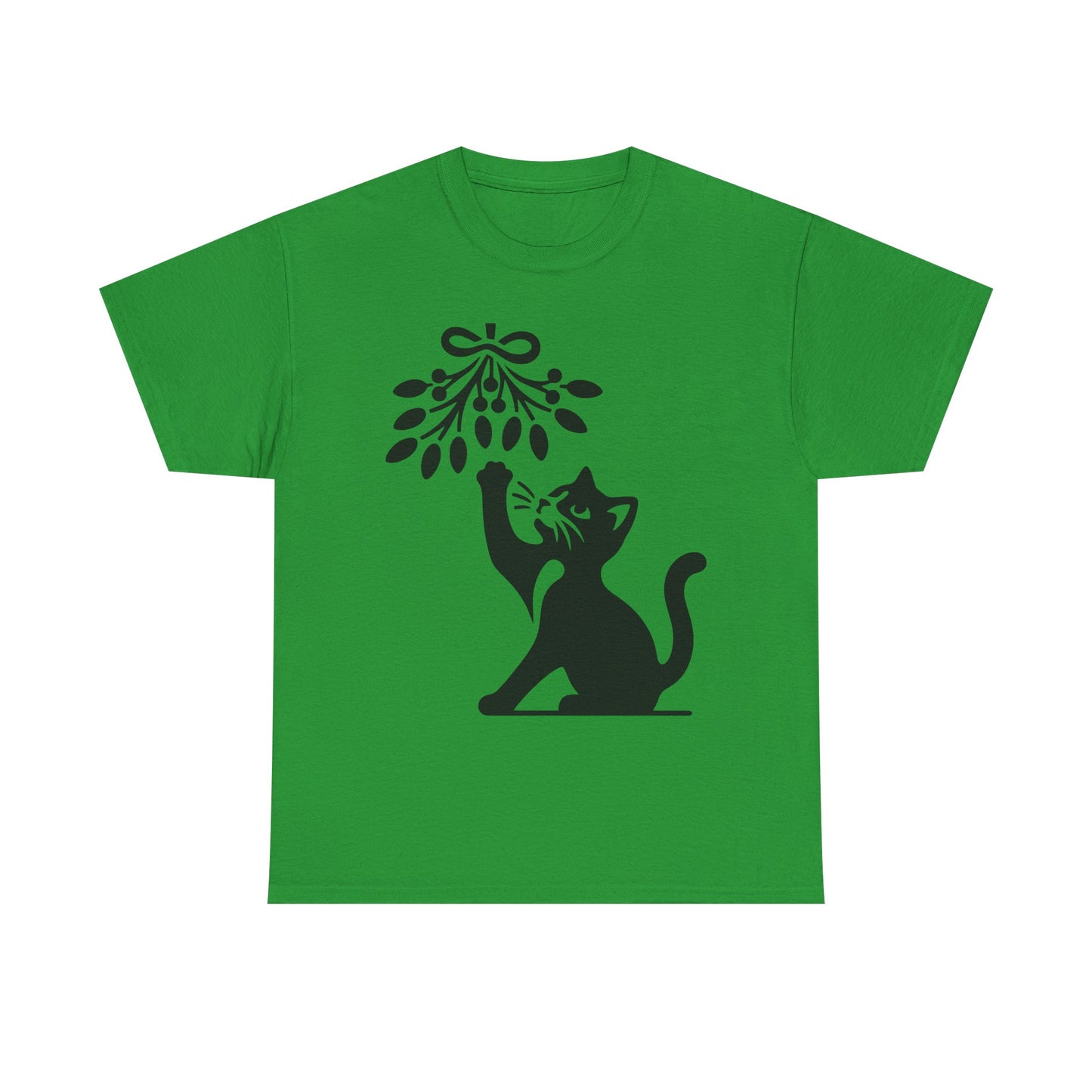 Cat Playing With Mistletoe Tee