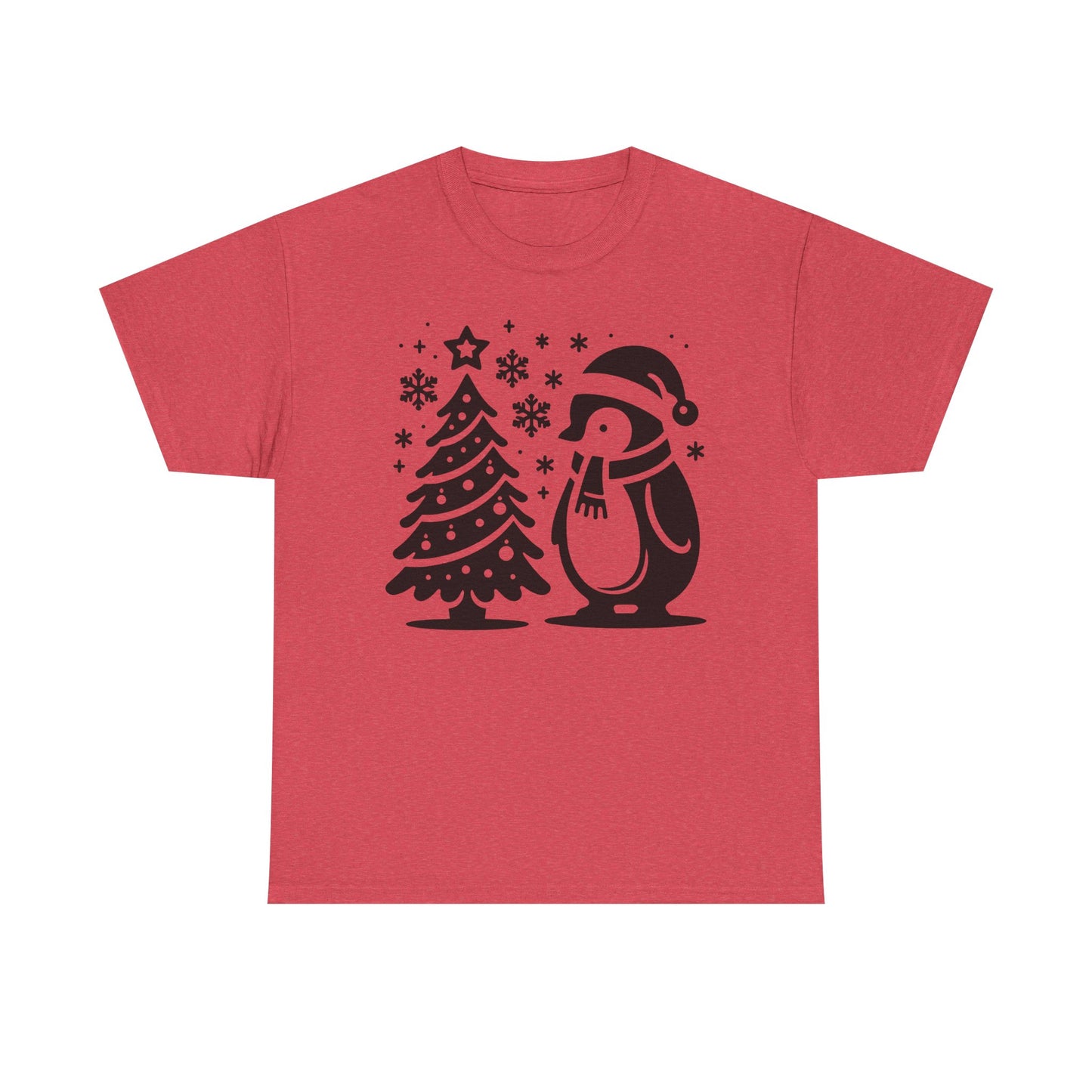 Penguin Christmas T‑Shirt — Cute Holiday Tree & Snowflake Tee