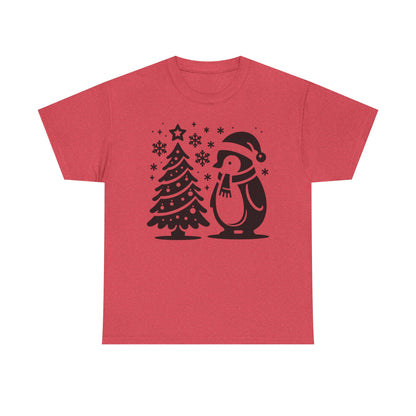 Penguin Christmas T‑Shirt — Cute Holiday Tree & Snowflake Tee