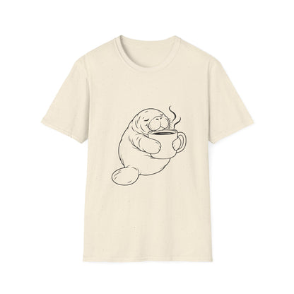 Chubby Mermaid Coffee Coast Manatee T-Shirt
