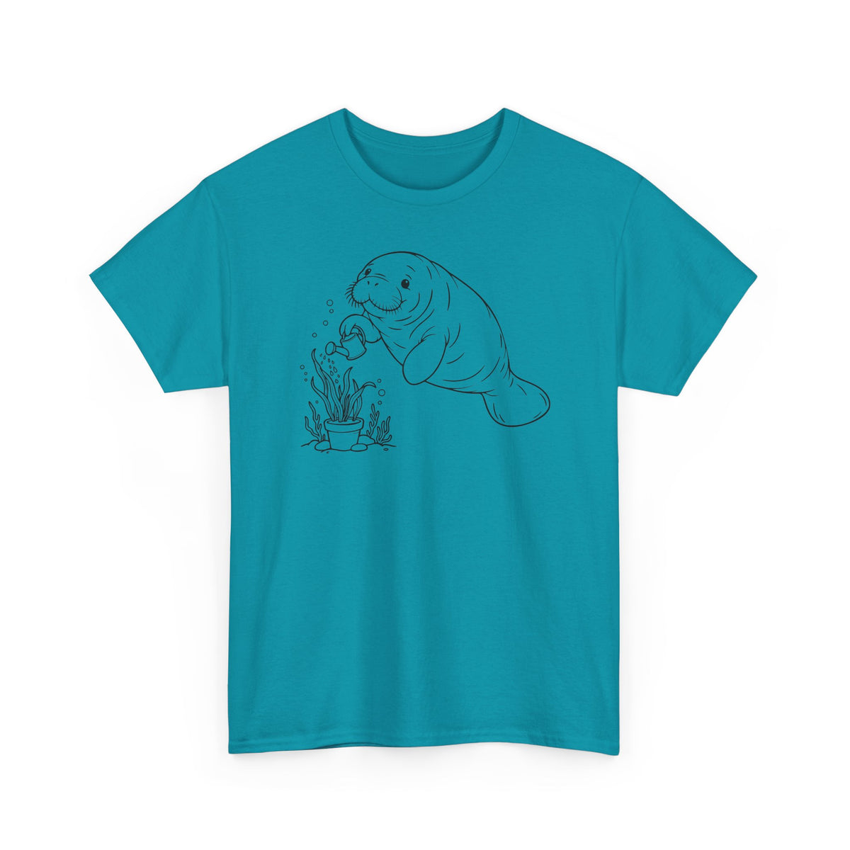 Chubby Mermaid Ocean Gardener Manatee T-Shirt