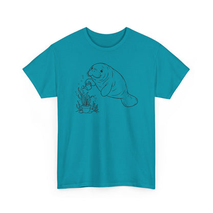 Chubby Mermaid Ocean Gardener Manatee T-Shirt