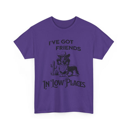Cowboy Cowgirl Tee — "I've Got Friends In Low Places" Western Graphic T-Shirt