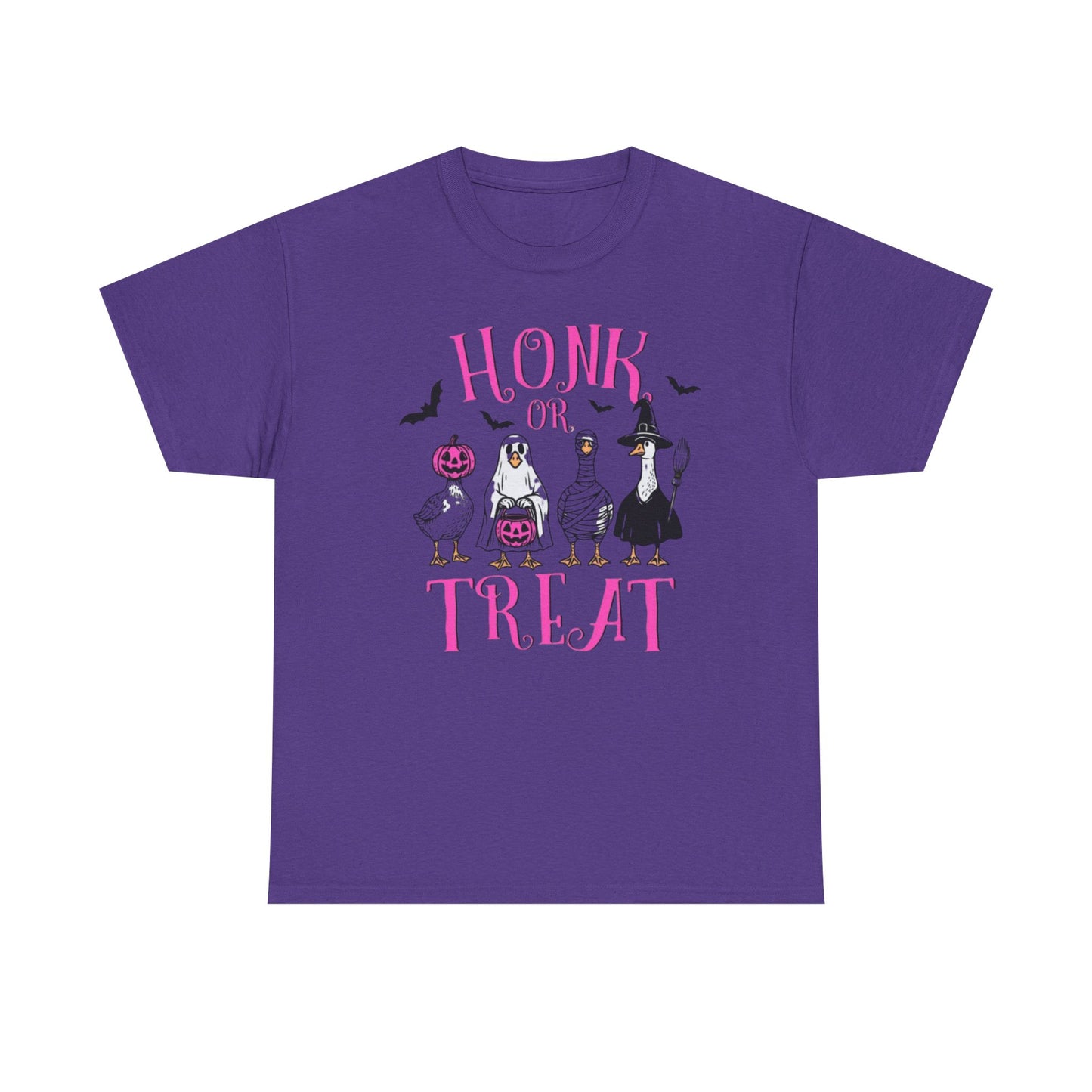 Honk or Treat Halloween Tee — Cute Costumed Dogs & Pink Lettering